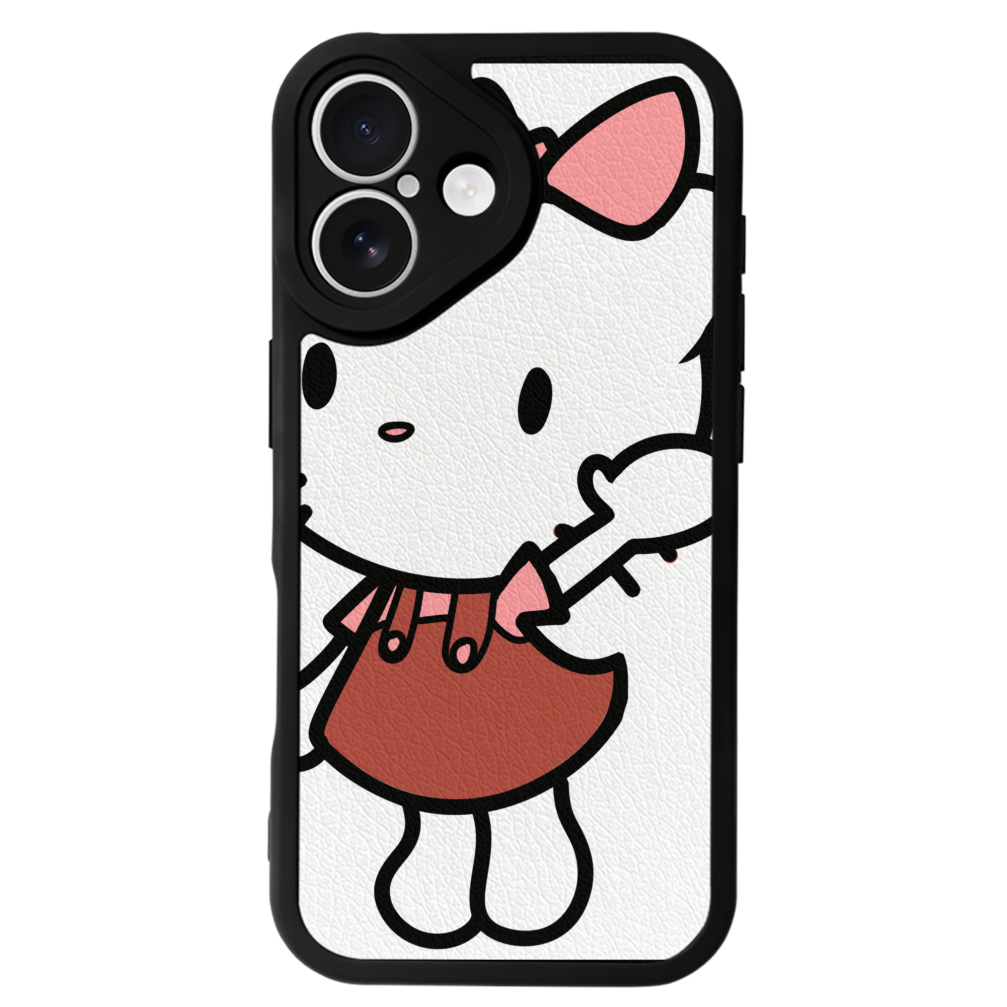 （画像用） Hello Kitty ハローキティ 【iPhone 16シリーズ対応】シリコンスマホケース（レザー調） 材質：シリコン